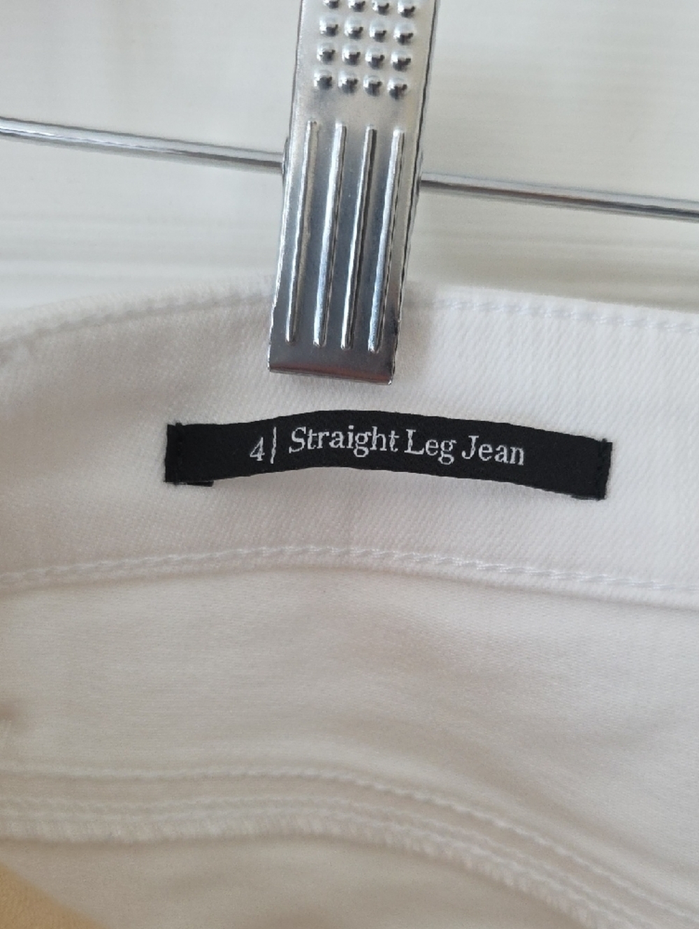 Talbots Straight Leg White Jeans Size 4 - Picture 3 of 16